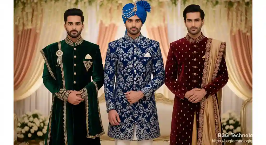 Velvet Sherwanis for Grooms – Regal Indian Wedding Dress Choices